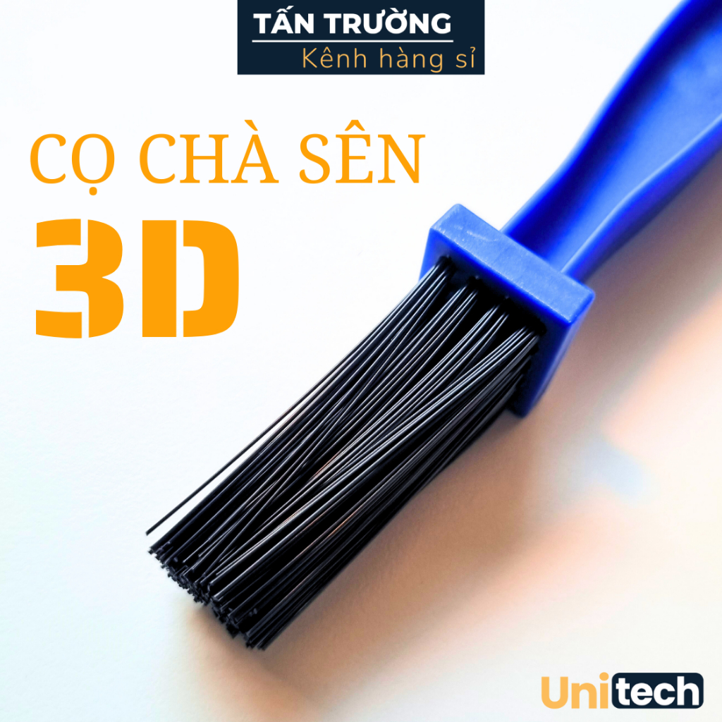 Bàn Chải Chà Sên Xích 3D hàng loại 1, lông chải cứng, không bong tróc  - Dụng cụ vệ sinh nhông sên dĩa tiện dụng