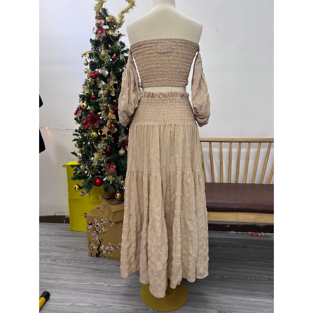 Set nâu tay phồng