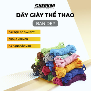 Dây giày thể thao sneaker nam nữ nhiều màu bền đẹp bản dẹp XIMO DG01