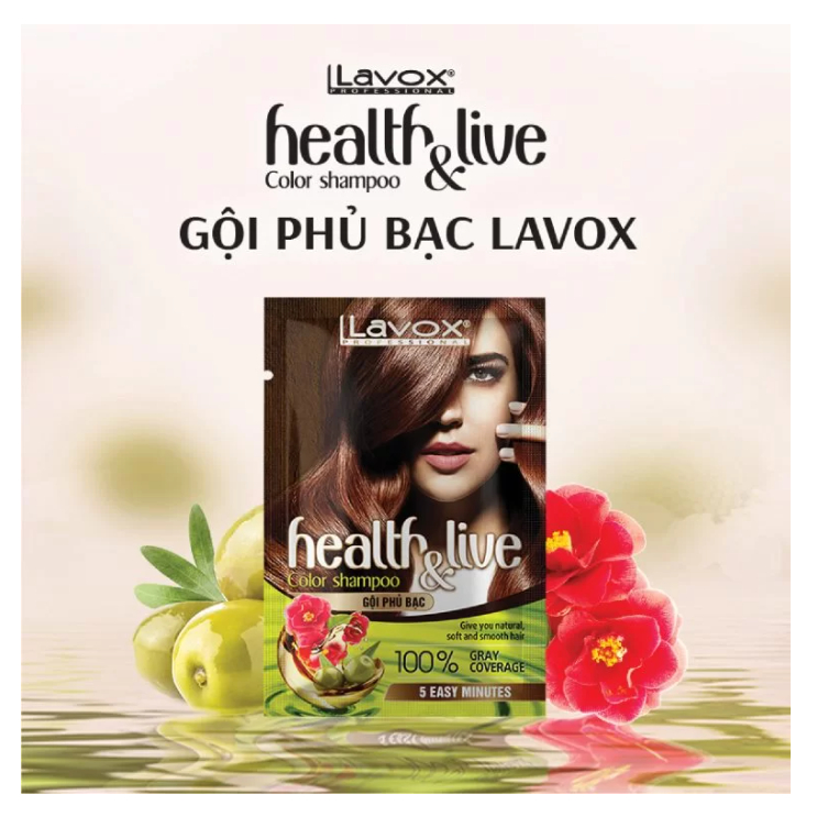 Combo 5 Gói Gội Phủ Bạc Siêu Dưỡng Health&Live Lavox