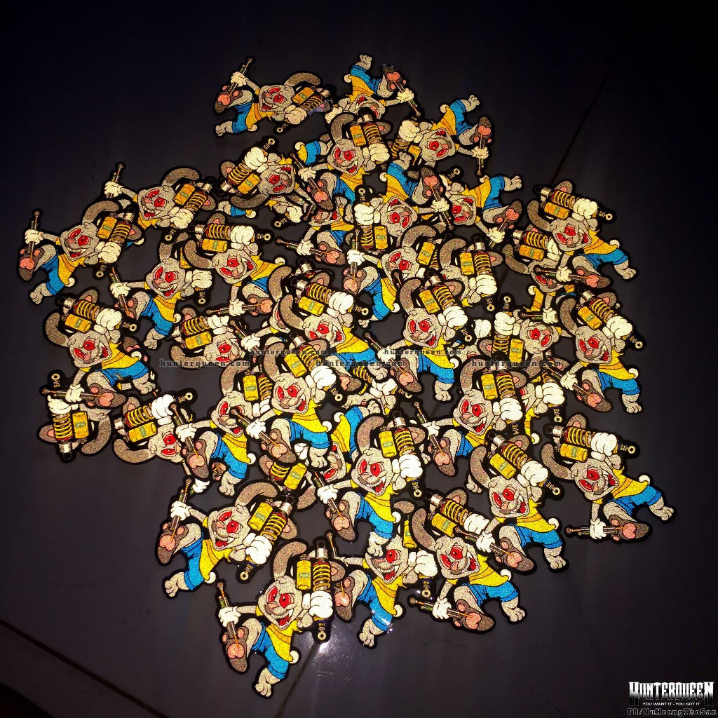 Thỏ Ohlins phản quang siêu phát sáng. Decal cao cấp chống nước, không bay màu