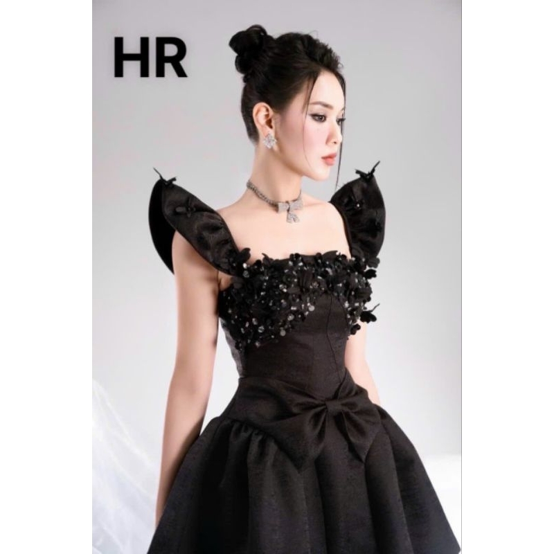 Váy Tafta Vân gỗ cánh tiên nơ eo 💯HÀNG THIẾT KẾ TẾT 2024 💖