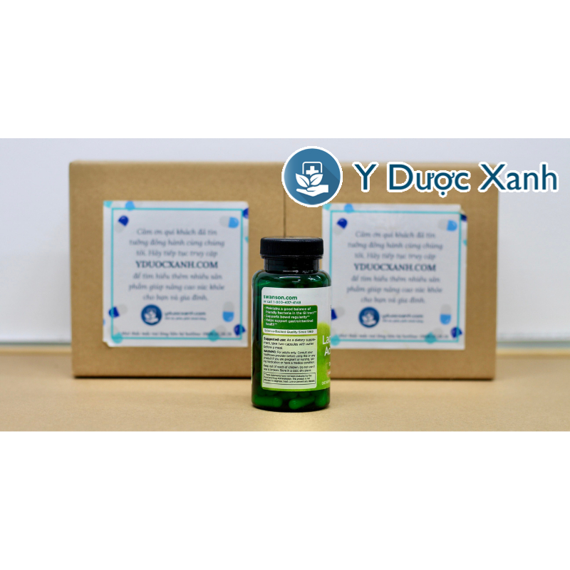 SWANSON LACTOBACILLUS ACIDOPHILUS, 100 viên, Hỗ trợ hệ tiêu hóa cho người lớn