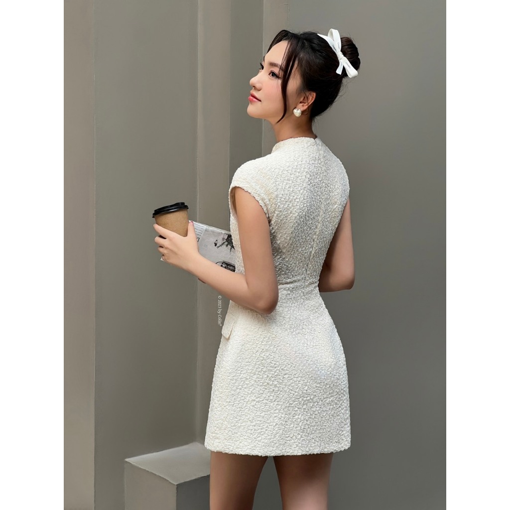 Đầm ngắn nữ tùng A tay con dập nhún