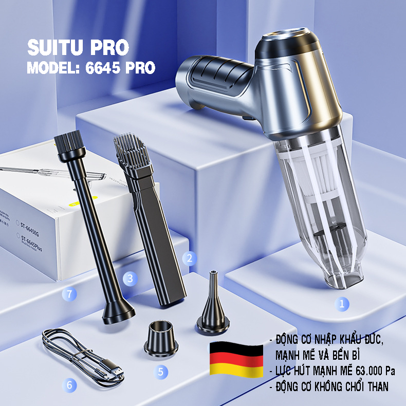 Máy Hút Bụi Cầm tay Mini Cao Cấp SUITU ST-6645 PRO , Hàng Chuẩn Chính Hãng | BigBuy360 - bigbuy360.vn
