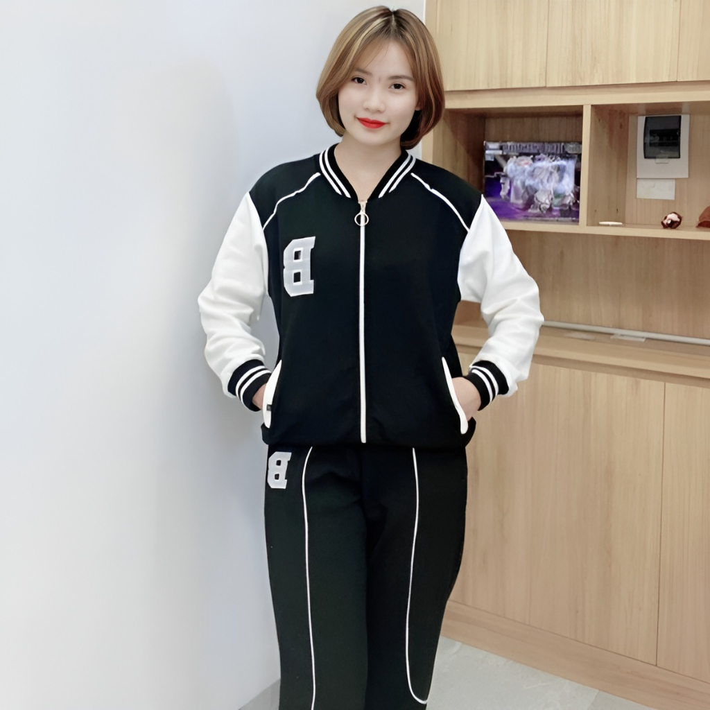 Sét bộ chữ B đen phối tay trắng, tay hơi lem .