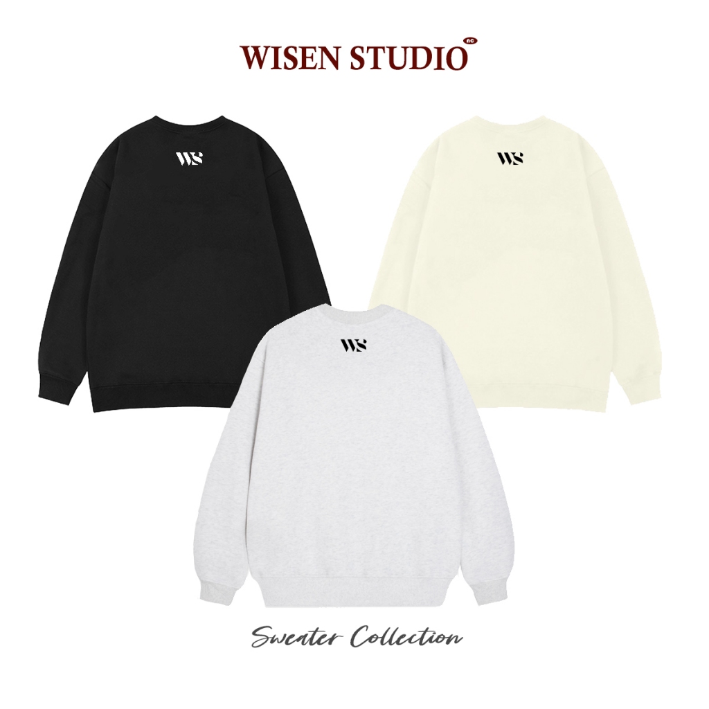 Áo sweater local brand WISEN nỉ bông form rộng oversize unisex mẫu Rabbit
