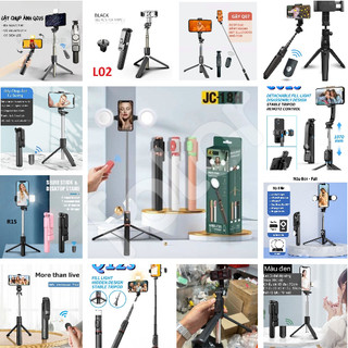 Gậy chụp hình bluetooth kiêm tripod 3 chân có led r1s,r1,xt-02,jc-11,jc-18h,l02,q7,q7s,b11s,c01s,q12s