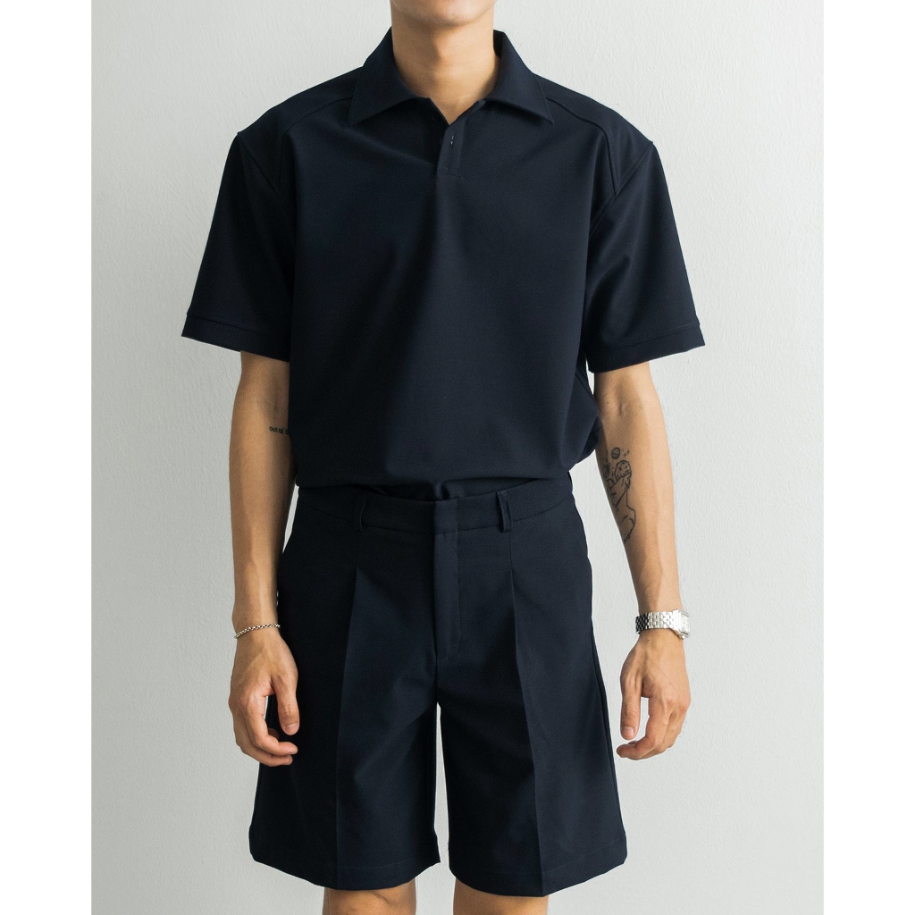 ÁO POLO, THUN CỔ BẺ CHẤT LIỆU KAKI COTTON, PHONG CÁCH TỐI GIẢN - TRÀM POLO/ NAVY