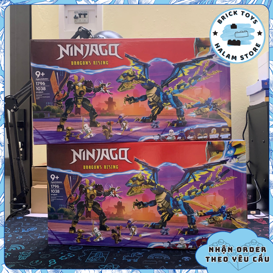 Đồ chơi lắp ráp Ninjago Dragons Rising 1796 88086 71796 - Mô hình lắp ghép Ninja City Rồng sét vs Empress Mech