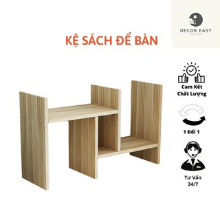 Kệ sách gỗ - Kệ để bàn làm việc bàn học lắp ghép - Decor dễ dàng