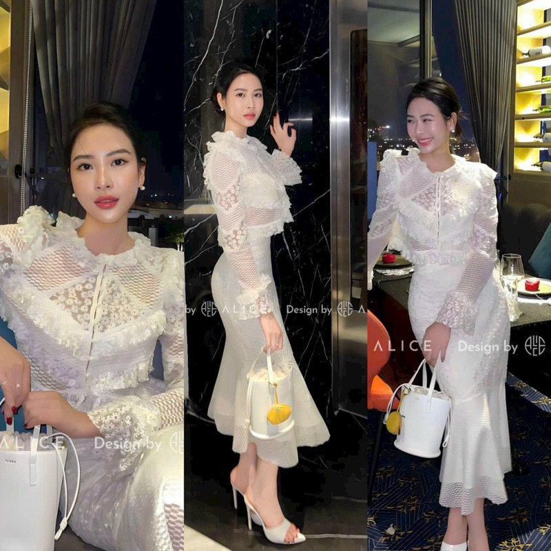Set yếm jean đuôi cá Kèm ái thun đen cá tính