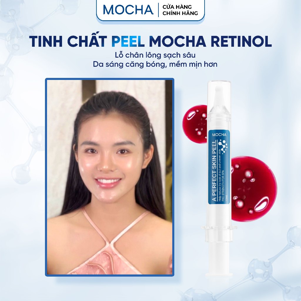 Peel Da Vi Tảo Retinol Mix Peel MOCHA, Tinh Chất Tái Tạo Da Sinh Học Tại Nhà 10ml x 2