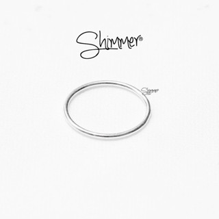 Nhẫn Trơn Bạc 925 Cao Cấp SHIMMER SILVER LINING Tròn Đơn Giản Cá Tính Nhiều Cỡ Size