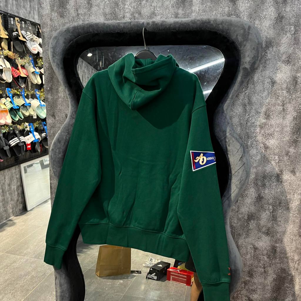 Áo Hoodie Chính Hãng Adidas COLLEGIATE BADGE Shop Xám Store