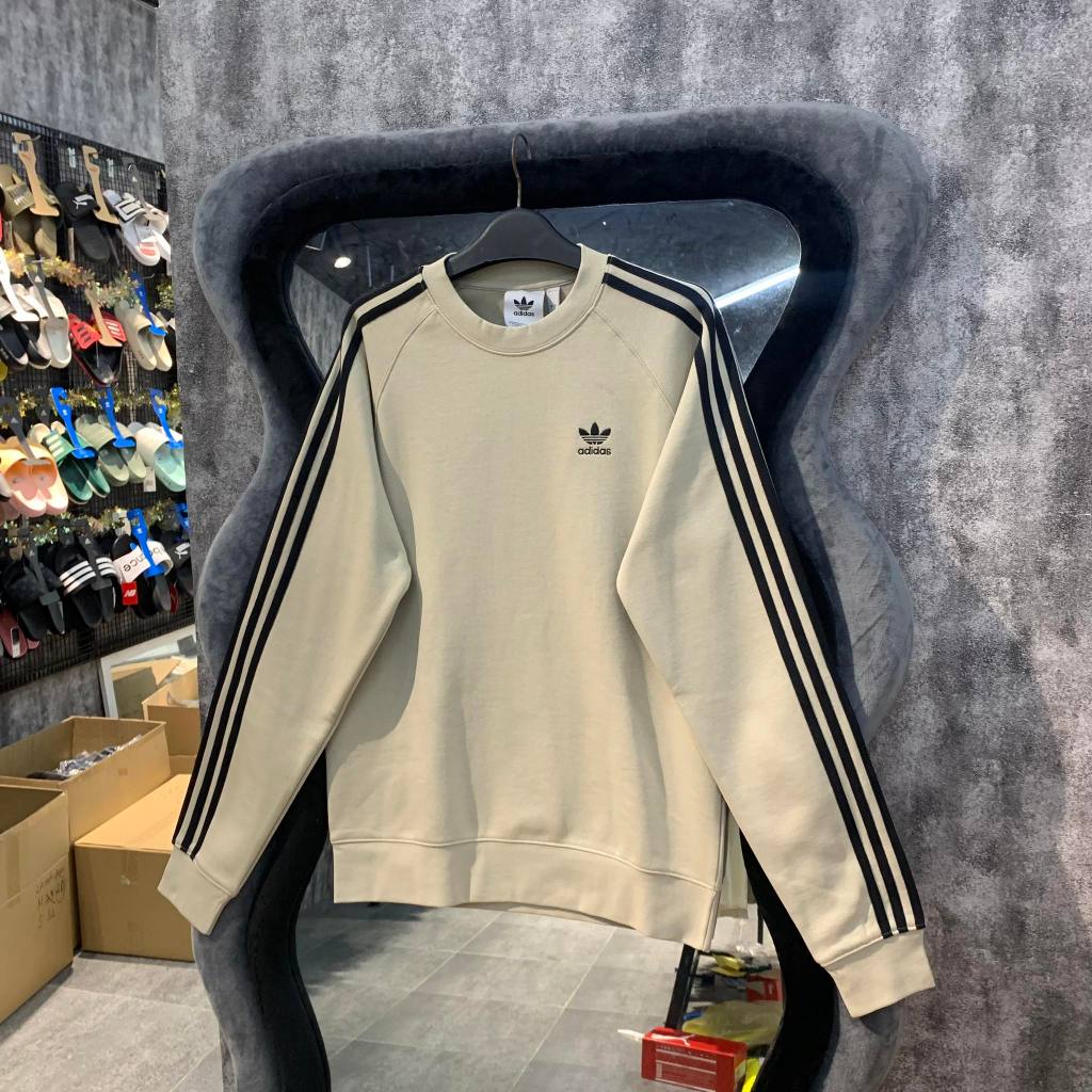 Áo Chính Hãng Adidas ADICOLOR CLASSICS 3-STRIPES CREW Shop Xám Store