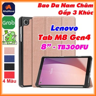 [Ảnh Thật] Bao da Lenovo Tab M8 Gen-4 8" 2023 TB300FU Gấp 3 Khúc Lưng Cứng Có Nam Châm