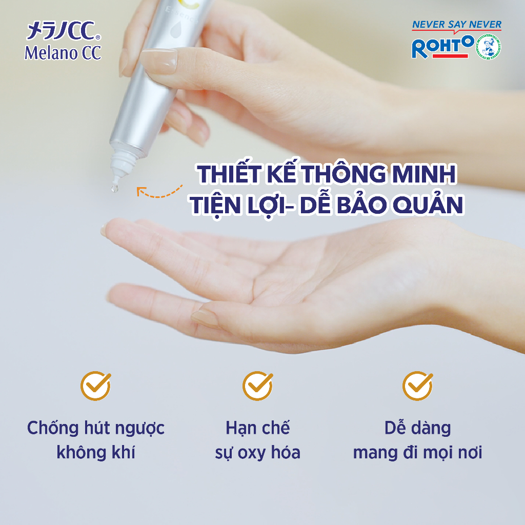 Tinh chất vitamin C dưỡng trắng, mờ thâm cao cấp Melano CC Premium Whitening Essence 20ml