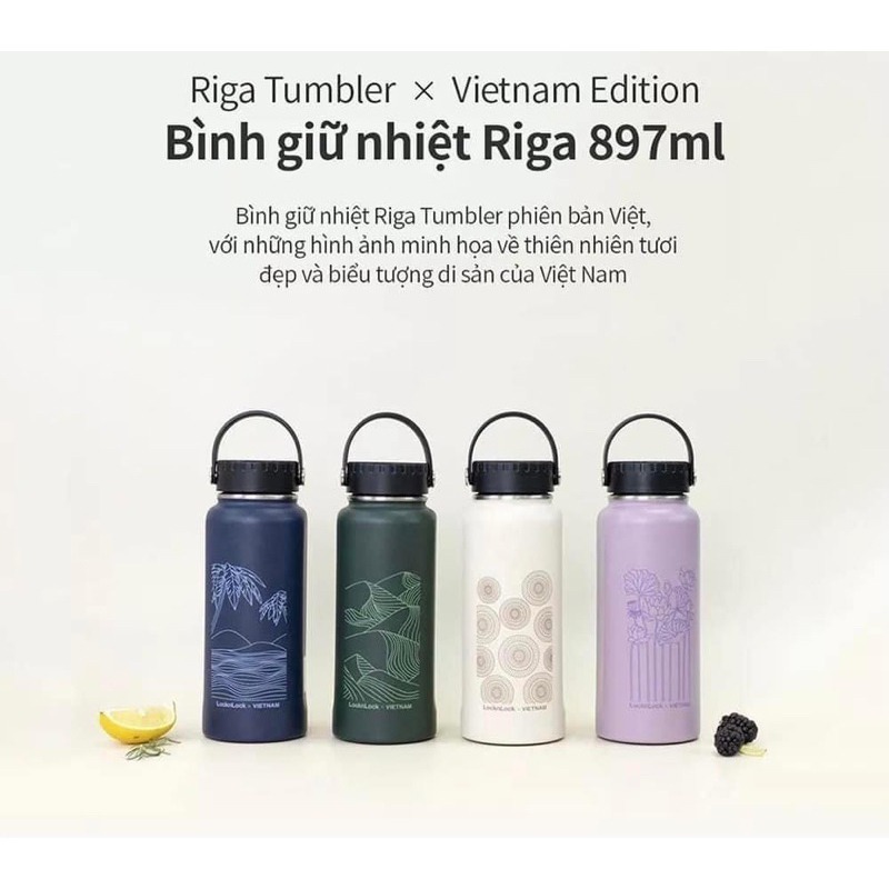 Bình giữ nhiệt Lock&Lock bằng thép không rỉ Riga Tumbler Vietnam Edition 897ml LHC4160