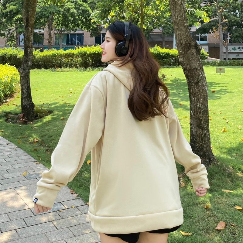 Áo khoác khoá kéo Sallas gắn tag cao su - Sallas Hoodie Zip