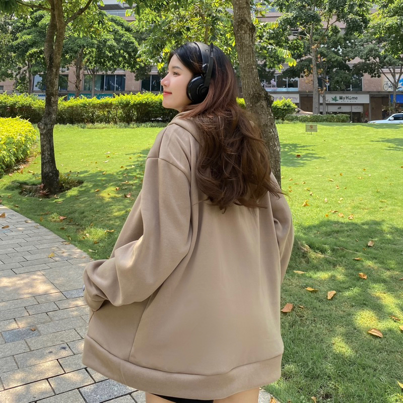 Áo khoác khoá kéo Sallas gắn tag cao su - Sallas Hoodie Zip