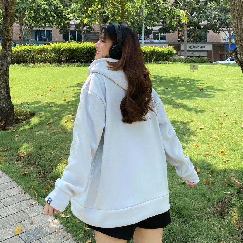 Áo khoác khoá kéo Sallas gắn tag cao su - Sallas Hoodie Zip