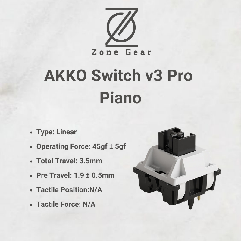 AKKO Switch V3 Pro 5 pin  - Cream Yellow - Cream Blue - Piano