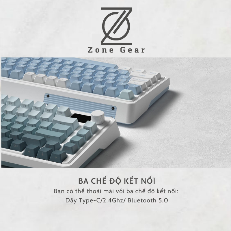 Bàn phím cơ không dây CMK75 - Có màn hình - Led RGB - Mạch xuôi