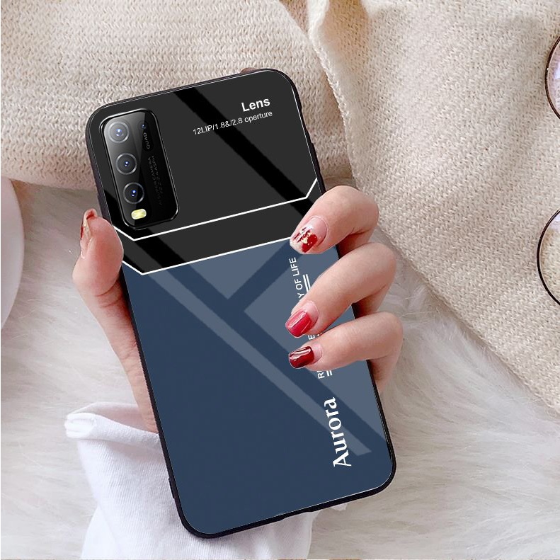 Ốp Lưng VIVO Y20,Y20S, Y12S  Mặt kính gương sáng bóng cao cấp
