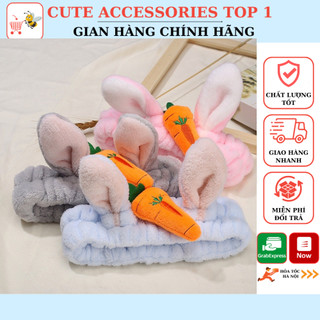 Turban cài tóc nam nữ, băng đô thỏ cà rốt các loại dễ thương, băng đô gọn tóc nhiều màu a232