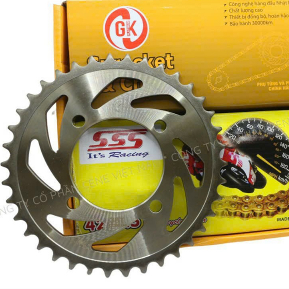 Nhông sên dĩa GK SSS nhật chất lượng tốt sử dụng cho các dòng xxe honda, yamaha