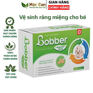 Gạc rơ lưỡi Bobber cho bé, vệ sinh răng miệng cho trẻ, làm sạch và bảo vệ răng miệng, chống sâu răng cho trẻ hộp 30 gói
