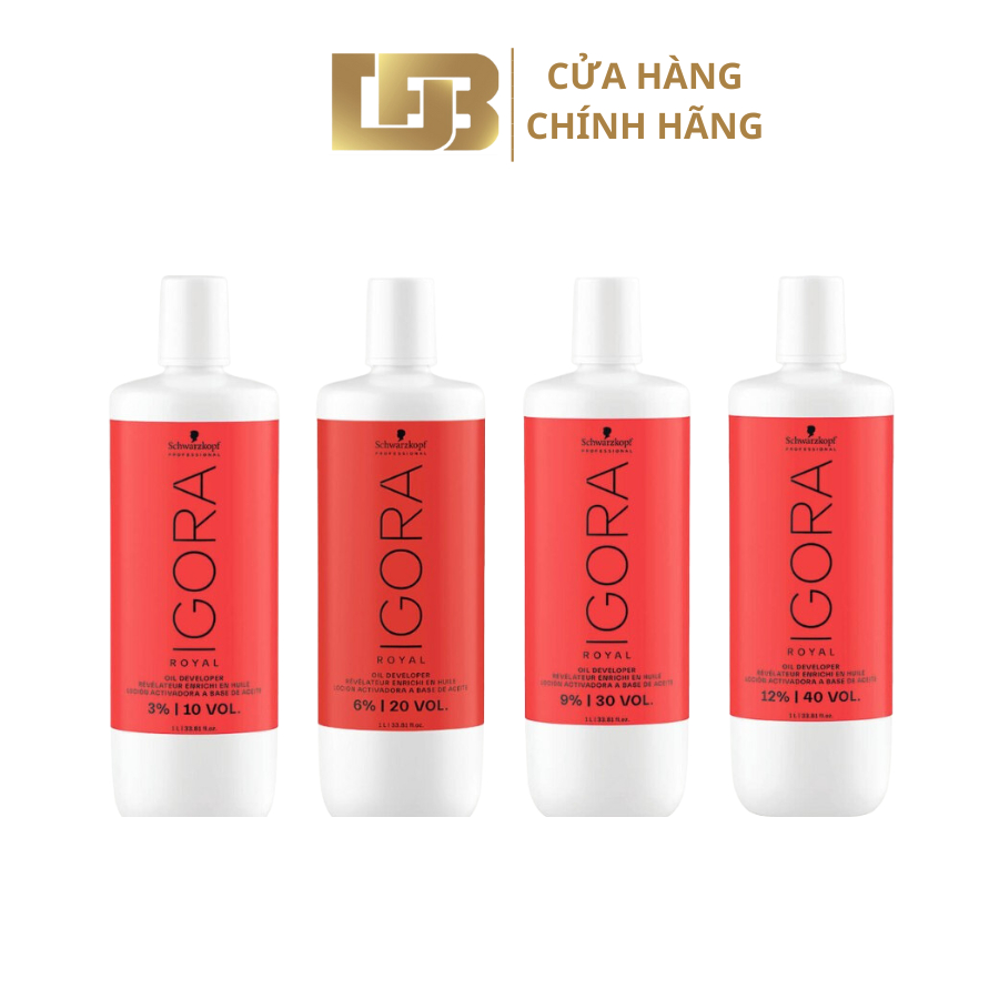 Oxy Trợ Nhuộm SCHWARZKOPF IGORA ROYAL OIL DEVELOPER 3%,6%,9%,12% 1000ML