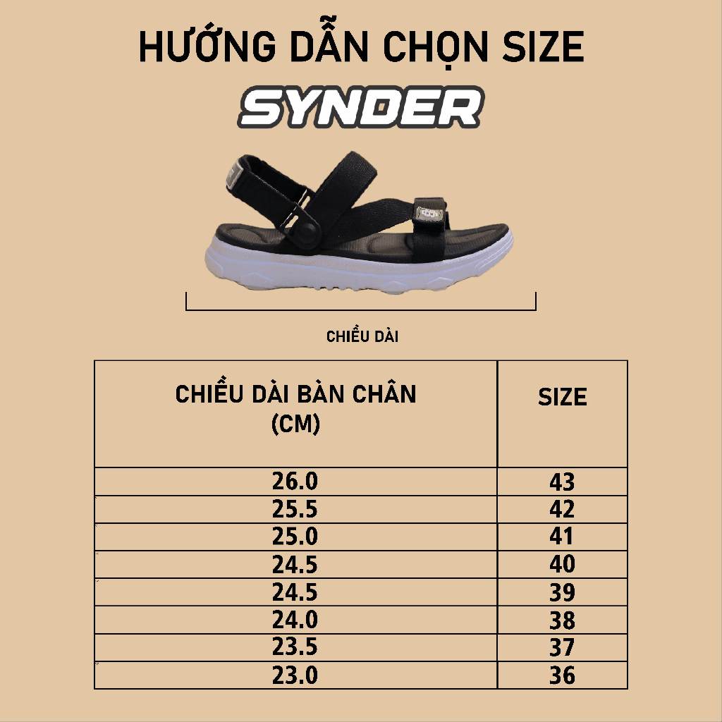 Giày Sandal SYNDER SD2 Màu Đen Trắng