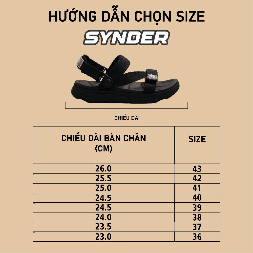 Giày Sandal SYNDER SD2 Màu Đen Full