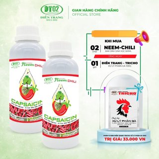 Combo 2 chai bám dính neem chili 500ml tặng men vi sinh xử lý phân gà