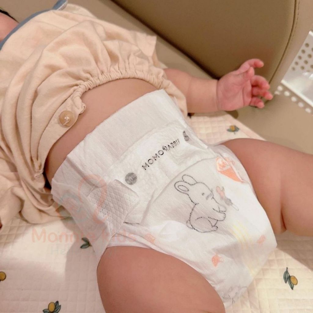 Bỉm dán cho bé Momo Rabbit Eco Singsing S36 M32 L30, tã dán siêu mỏng thấm hút tốt - Monnie Kids