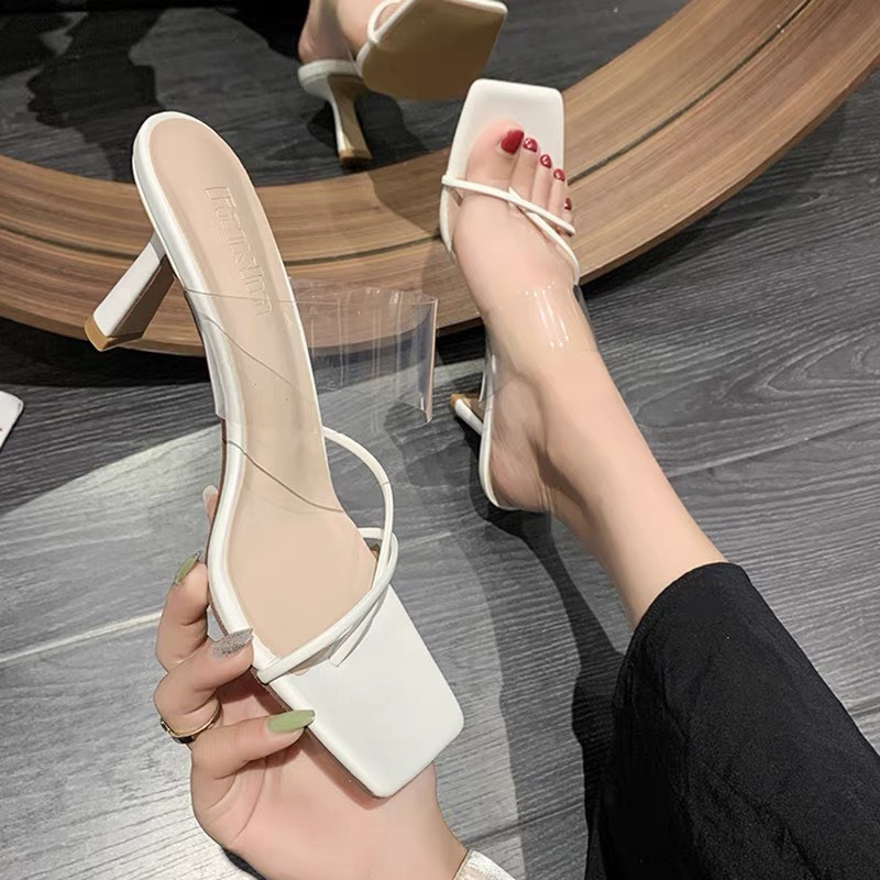 Guốc 7P thời trang mũi vuông quai phối dây quai phong cách cao cấp  010