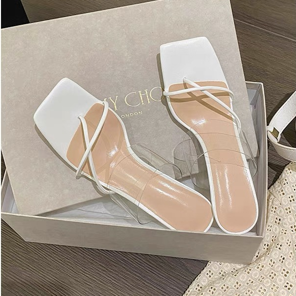 Guốc 7P thời trang mũi vuông quai phối dây quai phong cách cao cấp  010