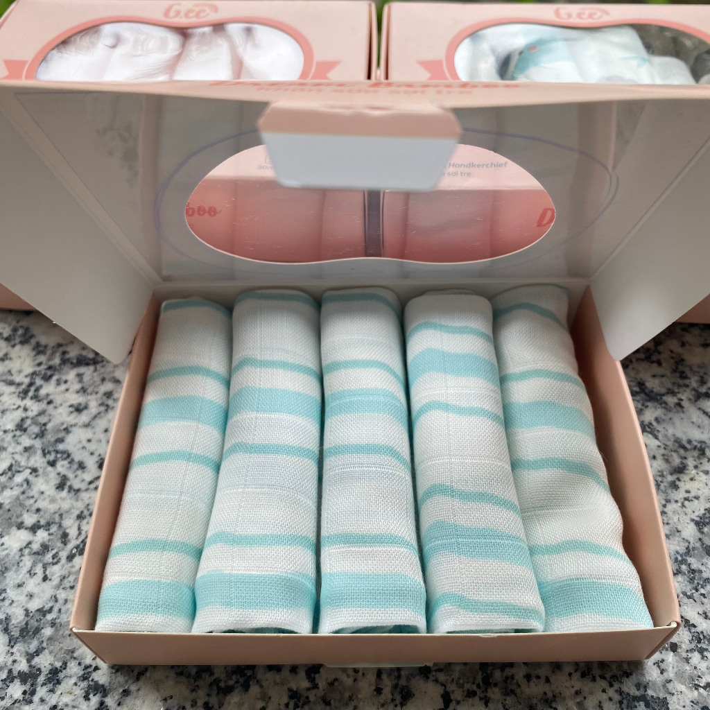 Khăn Sữa Sợi Tre Gee Mềm Mịn, Thấm Hút Cho Bé Sơ Sinh 30x30cm