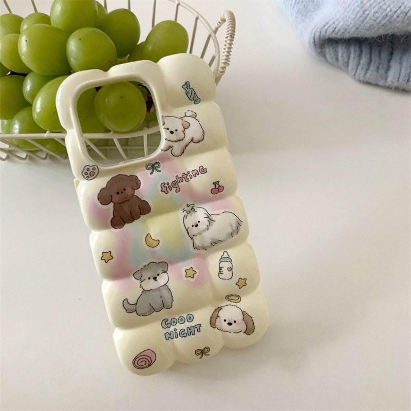 ỐP IPHONE FULL VIỀN HOẠ TIẾT 4PUPPY