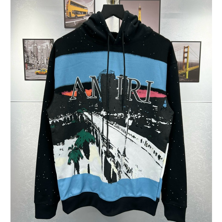 Áo Khoác Hoodie AMIRI Họa Tiết IN Sắc Nét , Áo Hoodie Chất Liệu Vải Nỉ Bông Dày Dặn Có Mũ Siêu Phẩm 2023