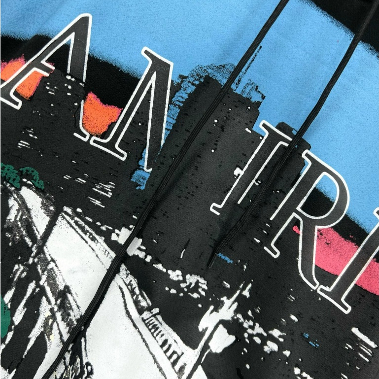 Áo Khoác Hoodie AMIRI Họa Tiết IN Sắc Nét , Áo Hoodie Chất Liệu Vải Nỉ Bông Dày Dặn Có Mũ Siêu Phẩm 2023