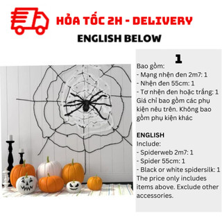 Nhện Và Mạng Nhện Trang Trí Halloween BBHL143
