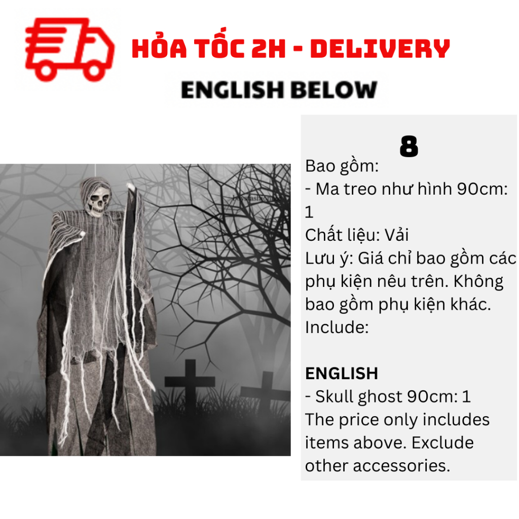 Nhện Trang Trí Nhiều Mẫu Nhiều Size Halloween BBHL142