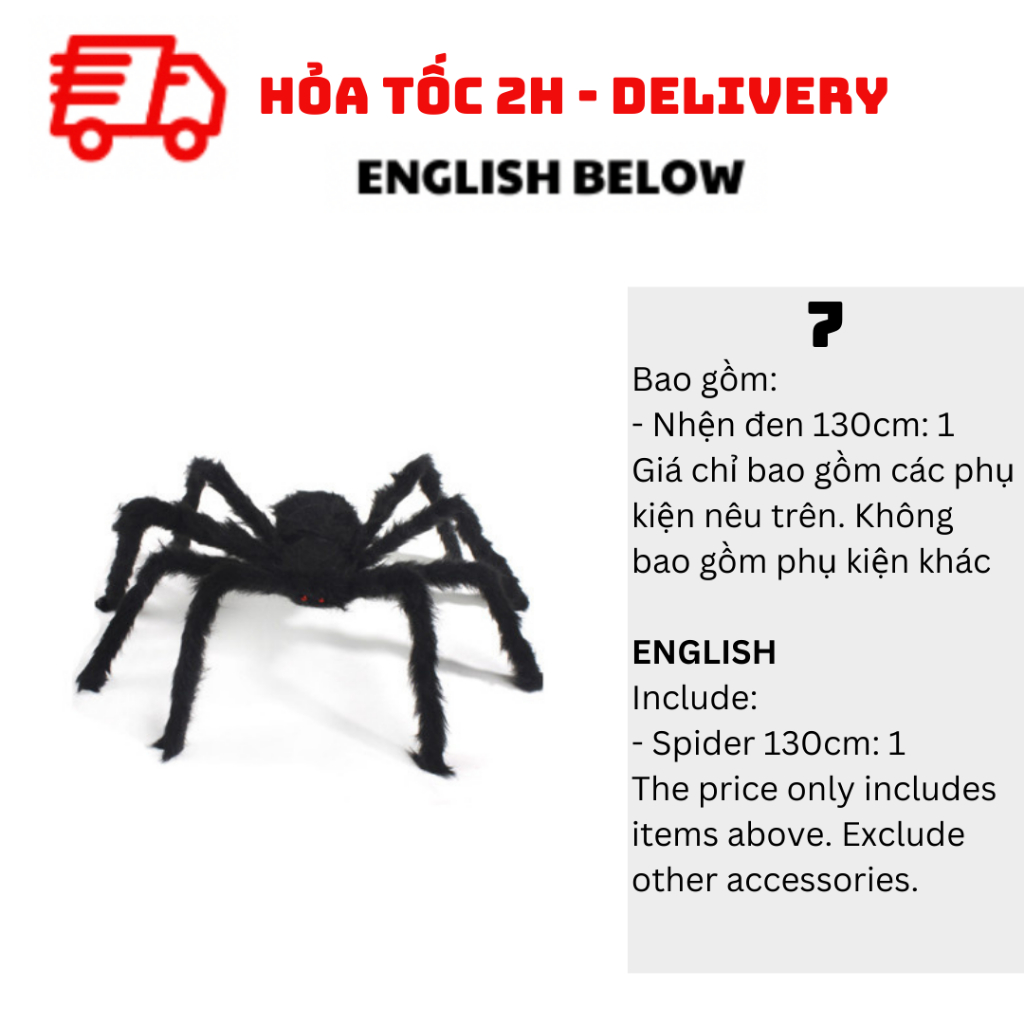 Nhện Trang Trí Nhiều Mẫu Nhiều Size Halloween BBHL142