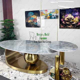 Bàn trà sofa mặt đá sang trọng, hiện đại cho phòng khách, bàn cà phê, bàn cafe – btn1001