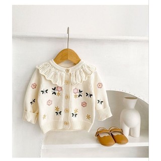 Áo khoác len cadigan bé gaia 🍓Hàng QCCC🍓Có ảnh thật áo khoác bé gái size 73-130