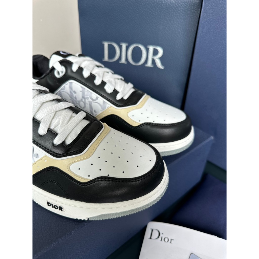 GIÀY THỂ THAO SNEAKER DIOR B27 TRẮNG ĐEN VIỀN NÂU MẪU MỚI, GIÀY DI/OR B27 CAO CẤP NAM NỮ