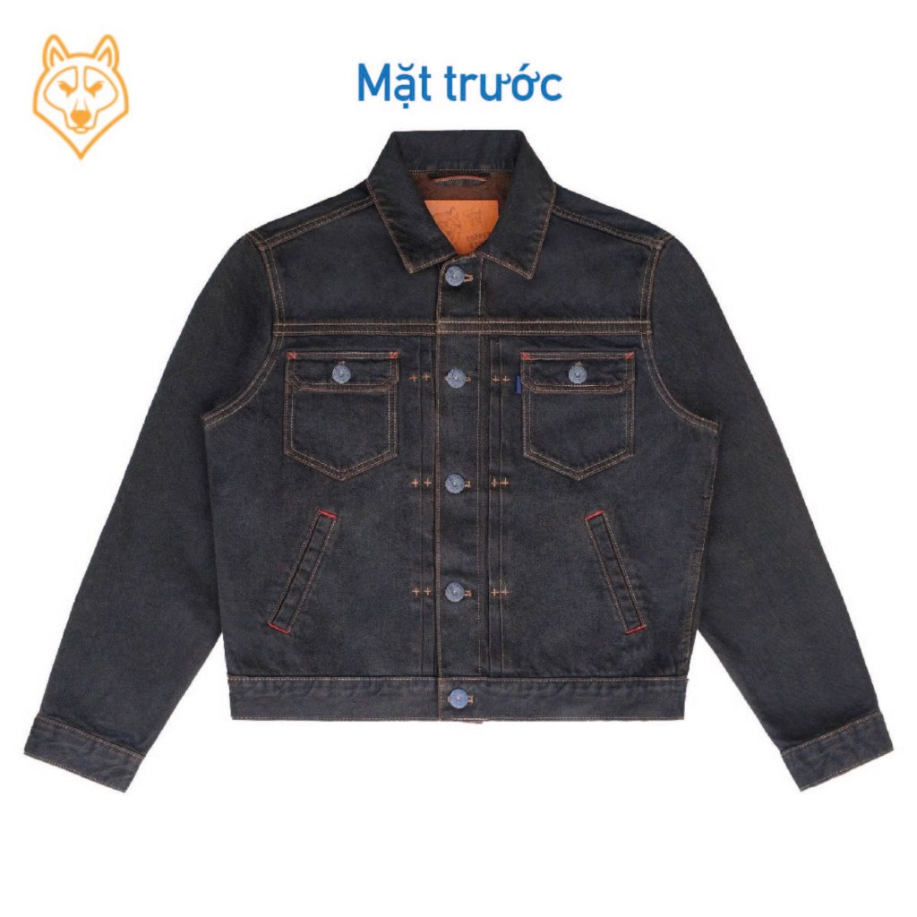 Áo Khoác Denim/Jeans Nam Type II 13.5 Oz - overdye selvedge denim, dáng regular, màu nâu đậm - Copper Denim